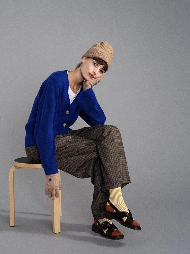 Cashmere Heart Gloves | Fawn