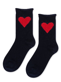 Love Cashmere Crew Socks | Navy