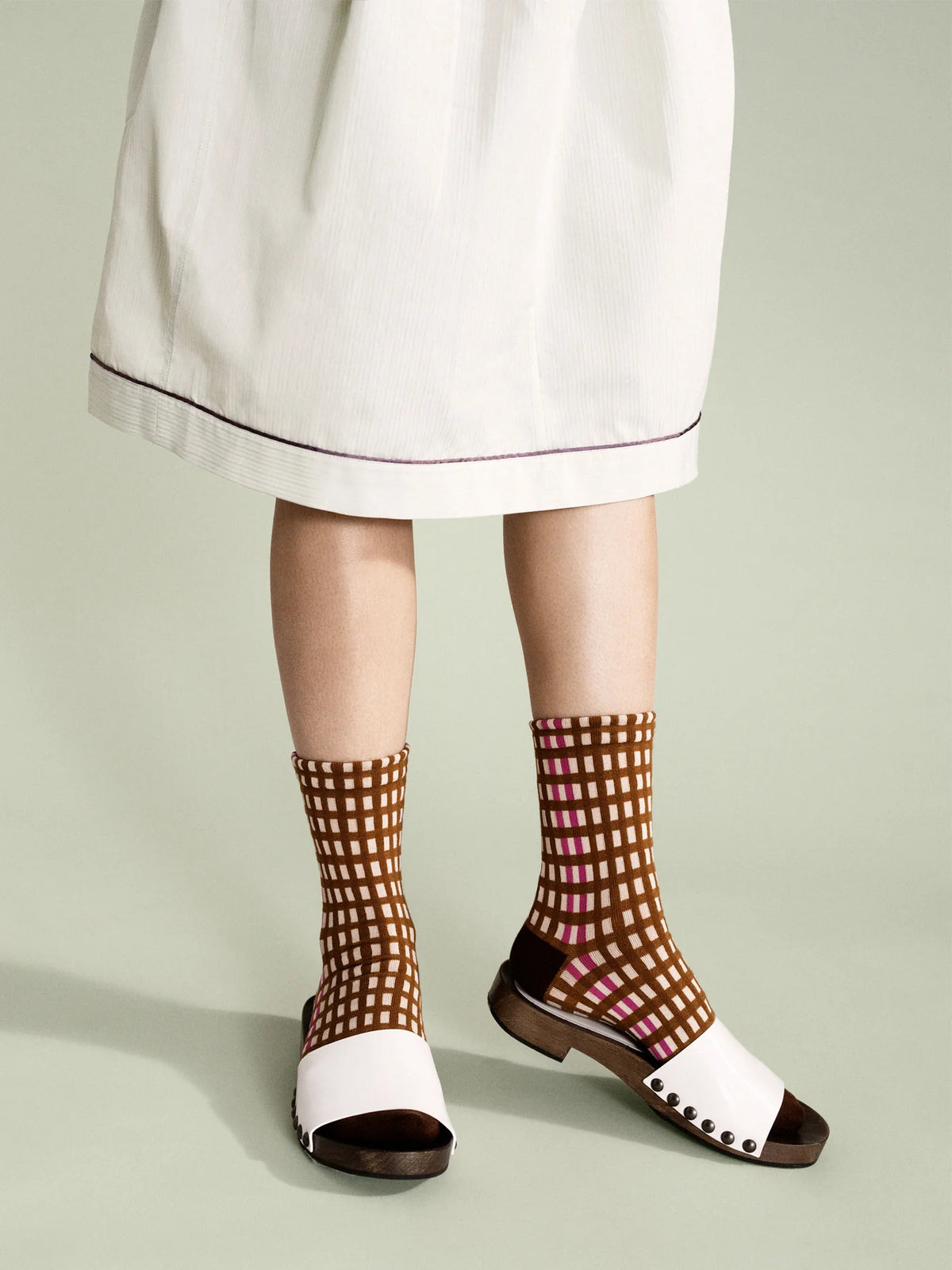 Skyscraper Stripe Socks | Brown