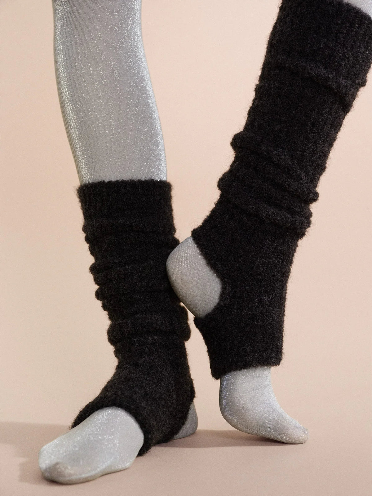 Alpaca Boucle Slouchy Legwarmer | Charcoal