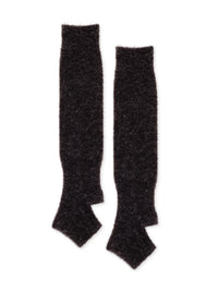 Alpaca Boucle Slouchy Legwarmer | Charcoal