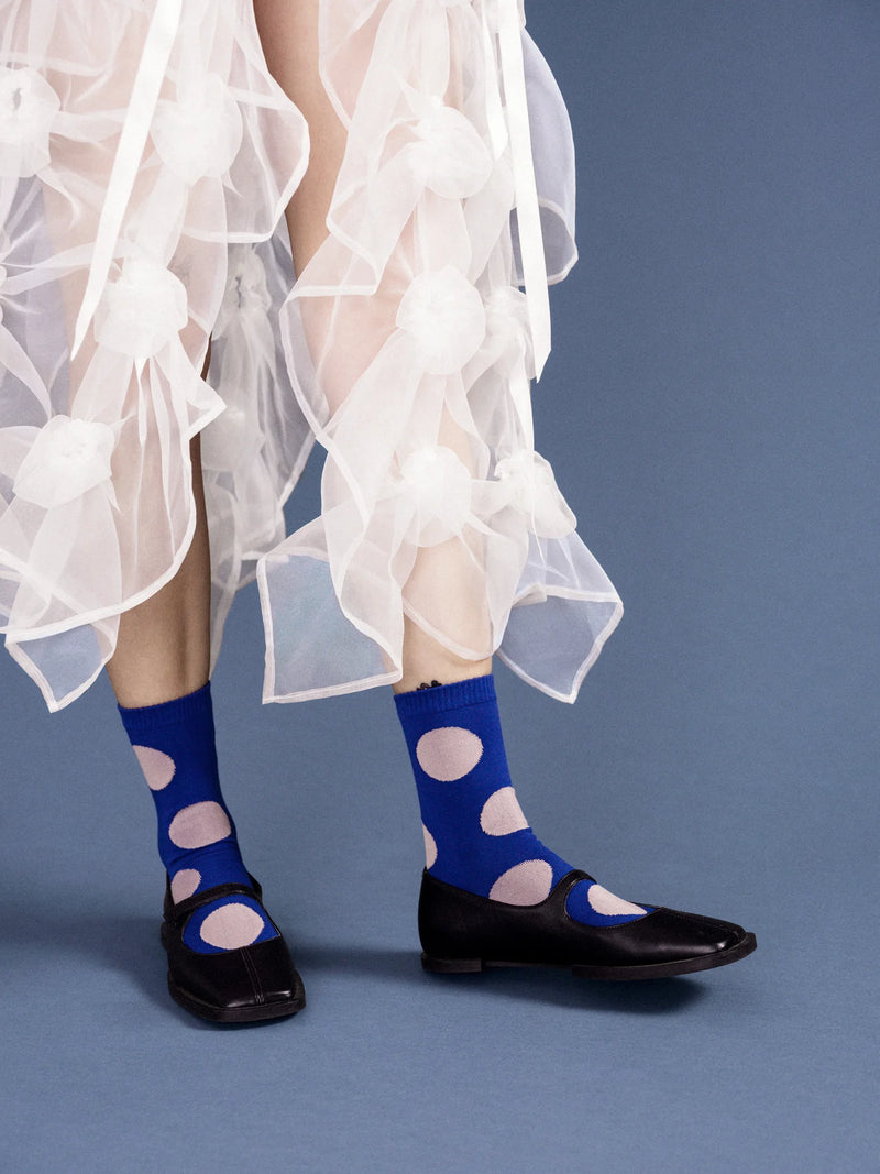 Rie Crew Socks | Cobalt
