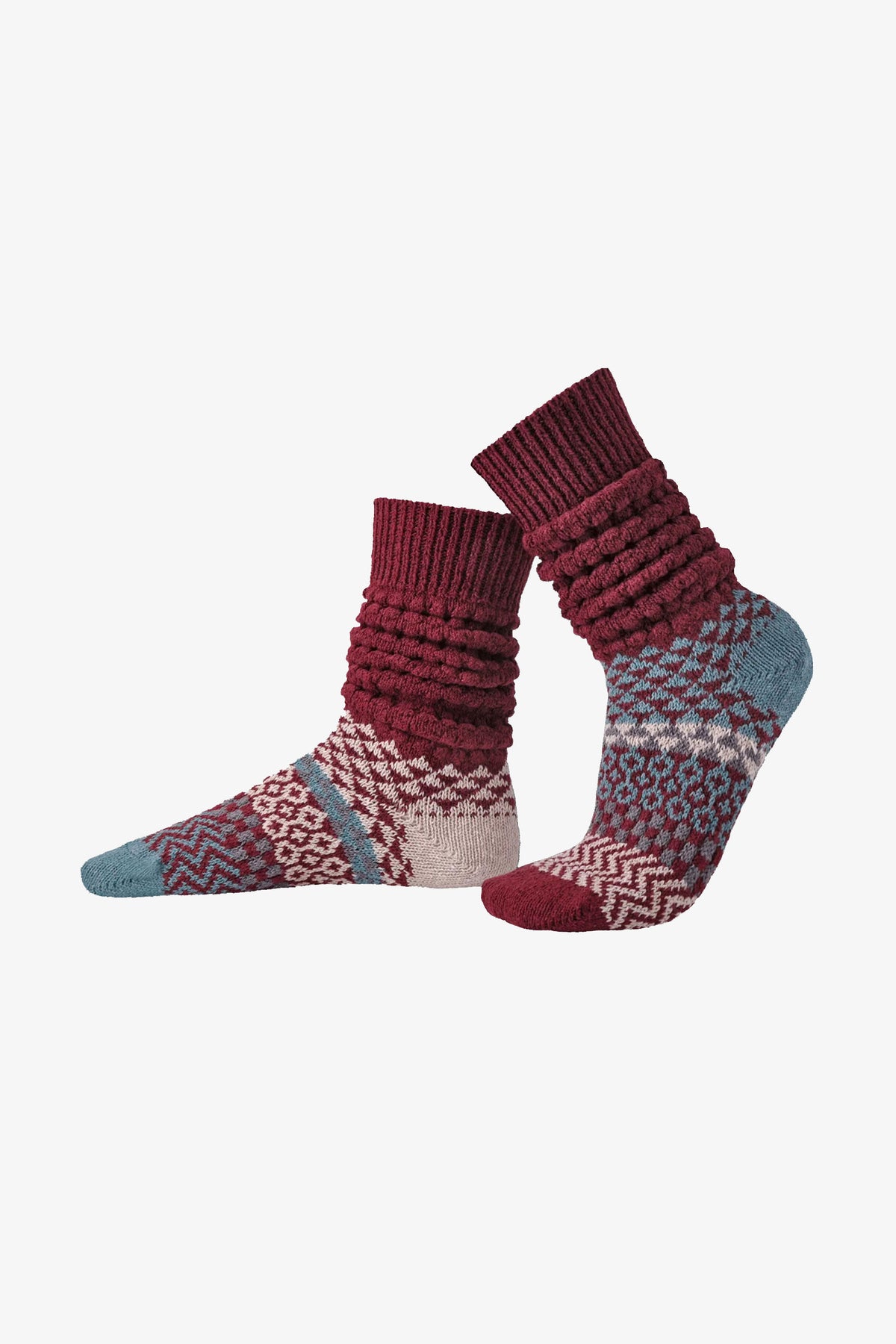 Mismatched Fusion Slouch Socks | Nori