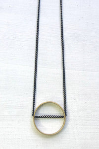 2-Tone Intersected Circle Necklace