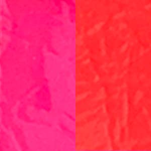 Medium Color Block Zip Pouch | Fluoro Pink + Fluoro Red