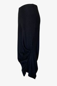 Caterpillar Long Skirt + Tube Dress | Black Rib