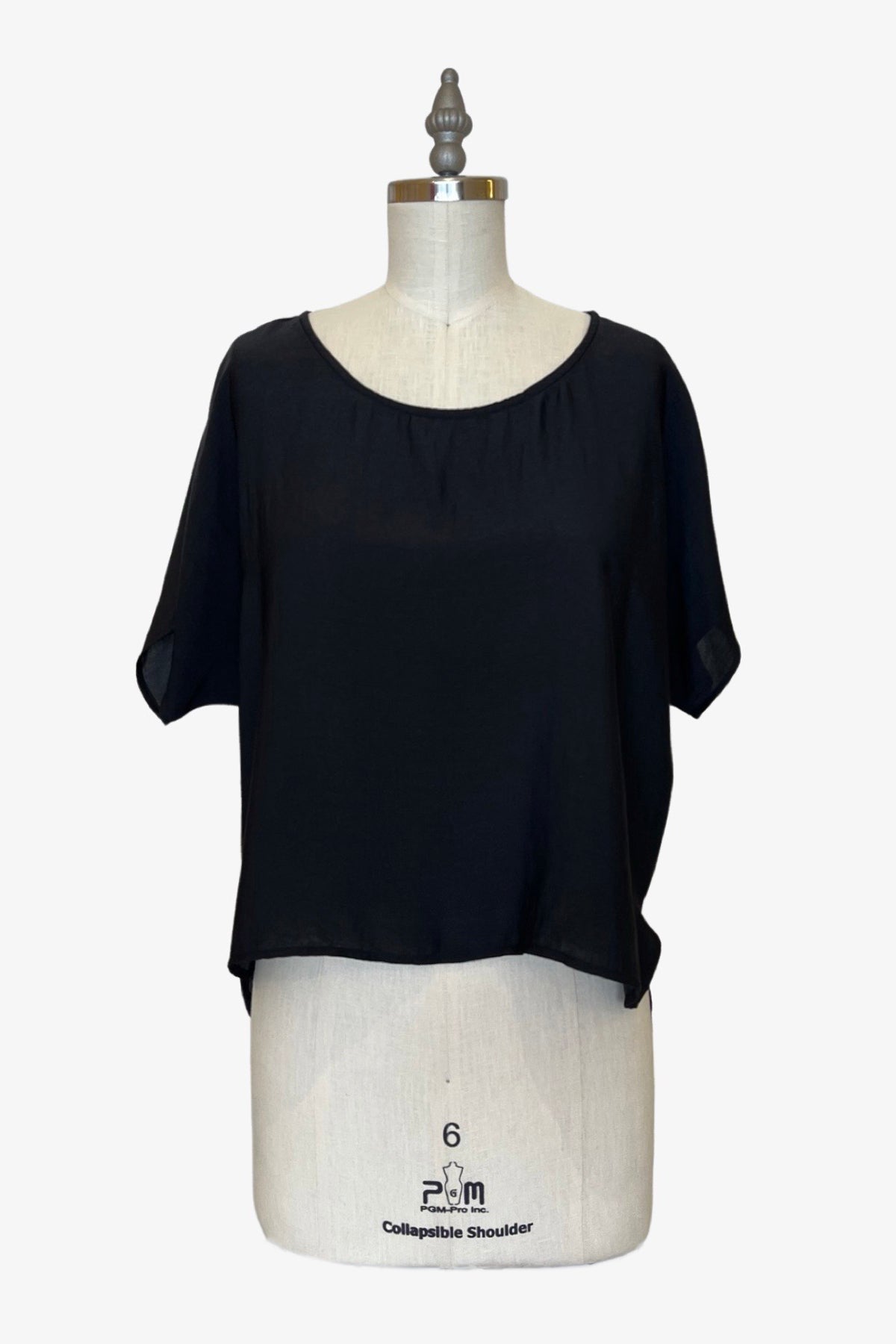 Cropped Easy Tee | Silky Black