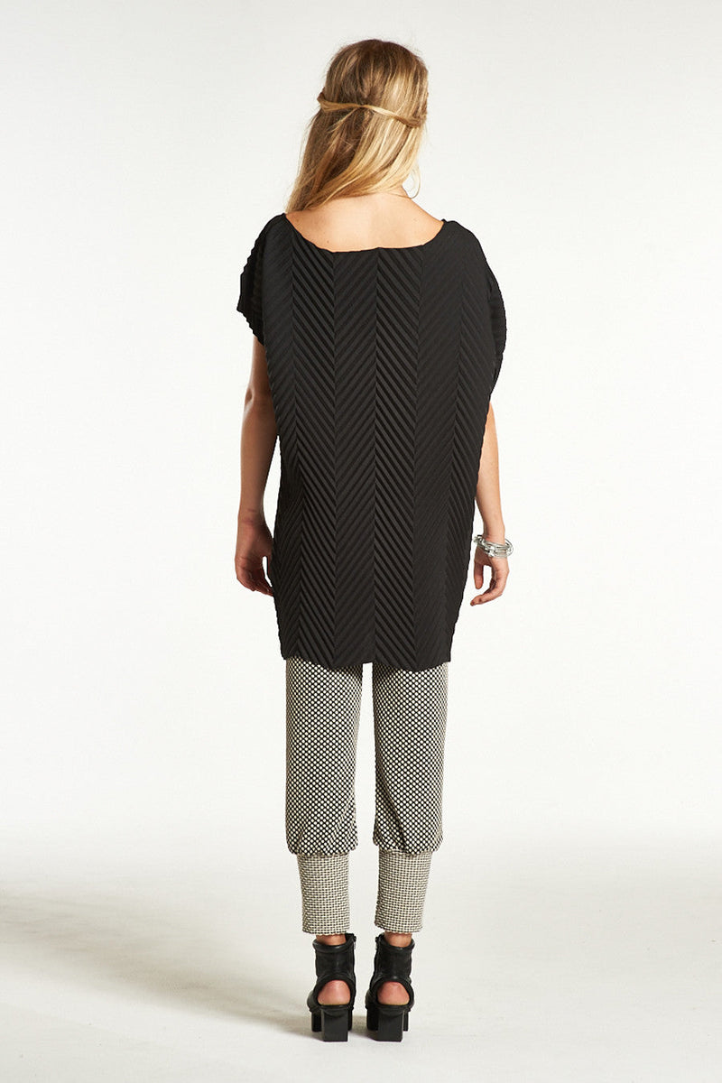 Chevron Andy Tunic Dress | Black