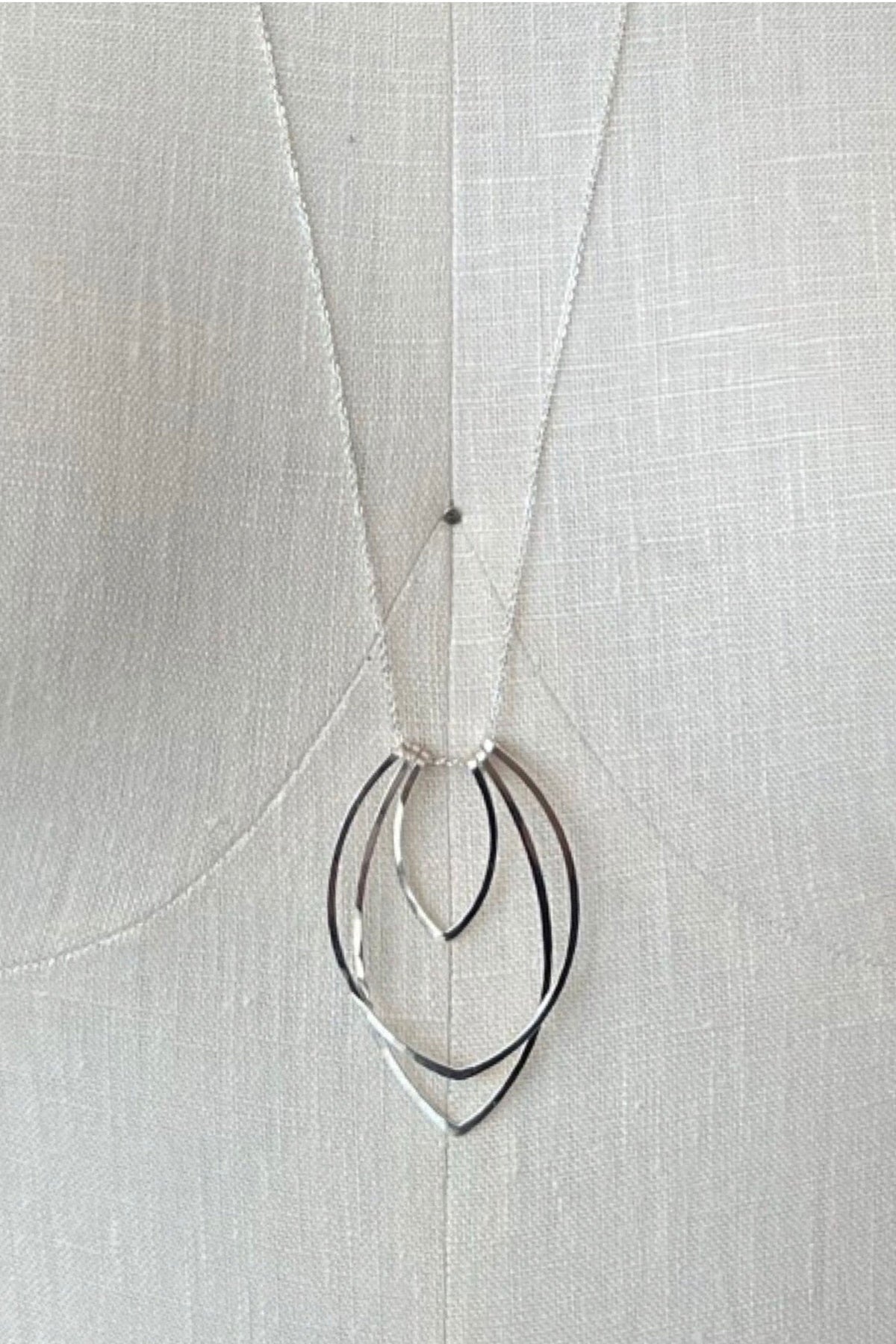 Large Flame Necklace | Sterling Silver
