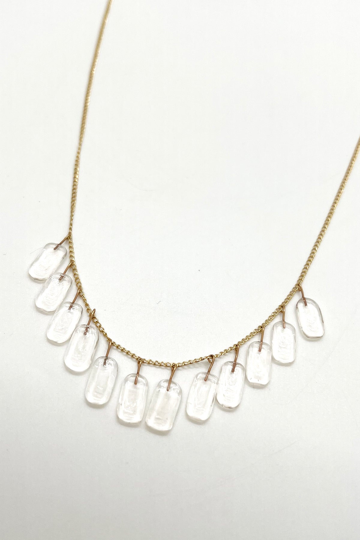 Deco Banding Necklace | Clear