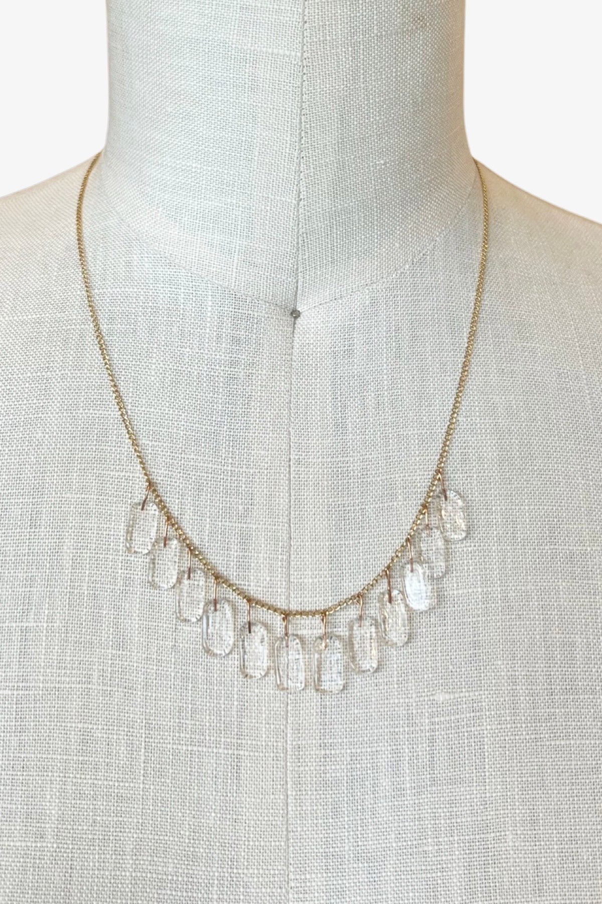 Deco Banding Necklace | Clear