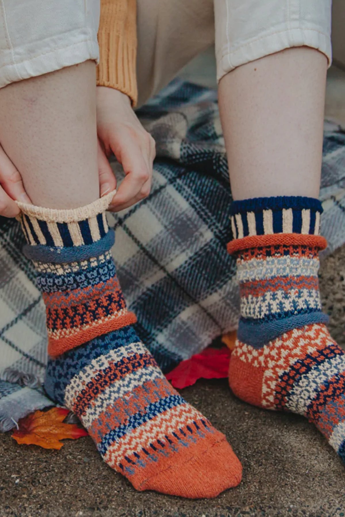 Mismatched Cotton Crew Socks | Nutmeg