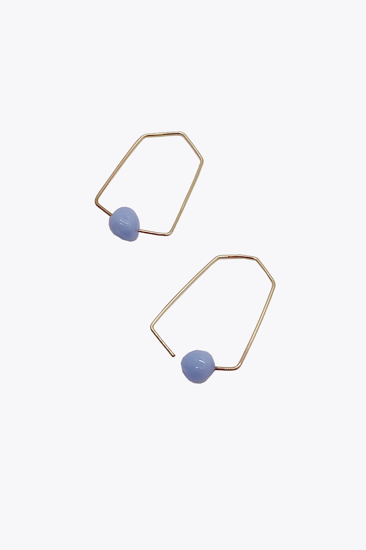 Small Hexagon Earrings in Periwinkle