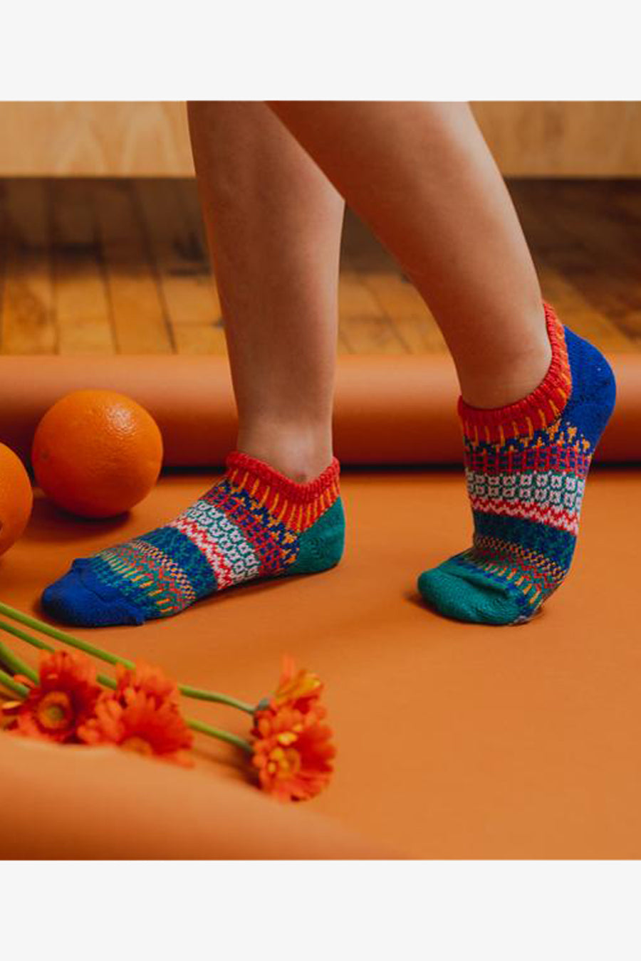 Mismatched Cotton Ankle Socks | Cayenne