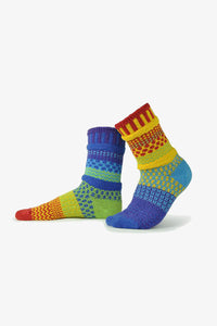 Mismatched Cotton Crew Socks | Rainbow