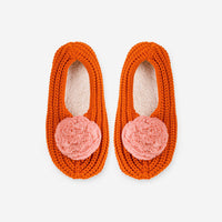 Pom Knit Slippers | Flame