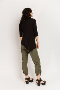 Caterpillar Pants in Olive Techno Stretch