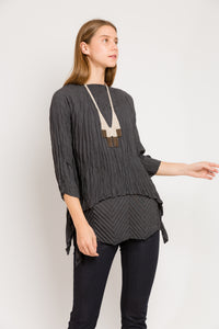 Twisted Square Top | Charcoal