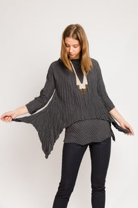 Twisted Square Top | Charcoal