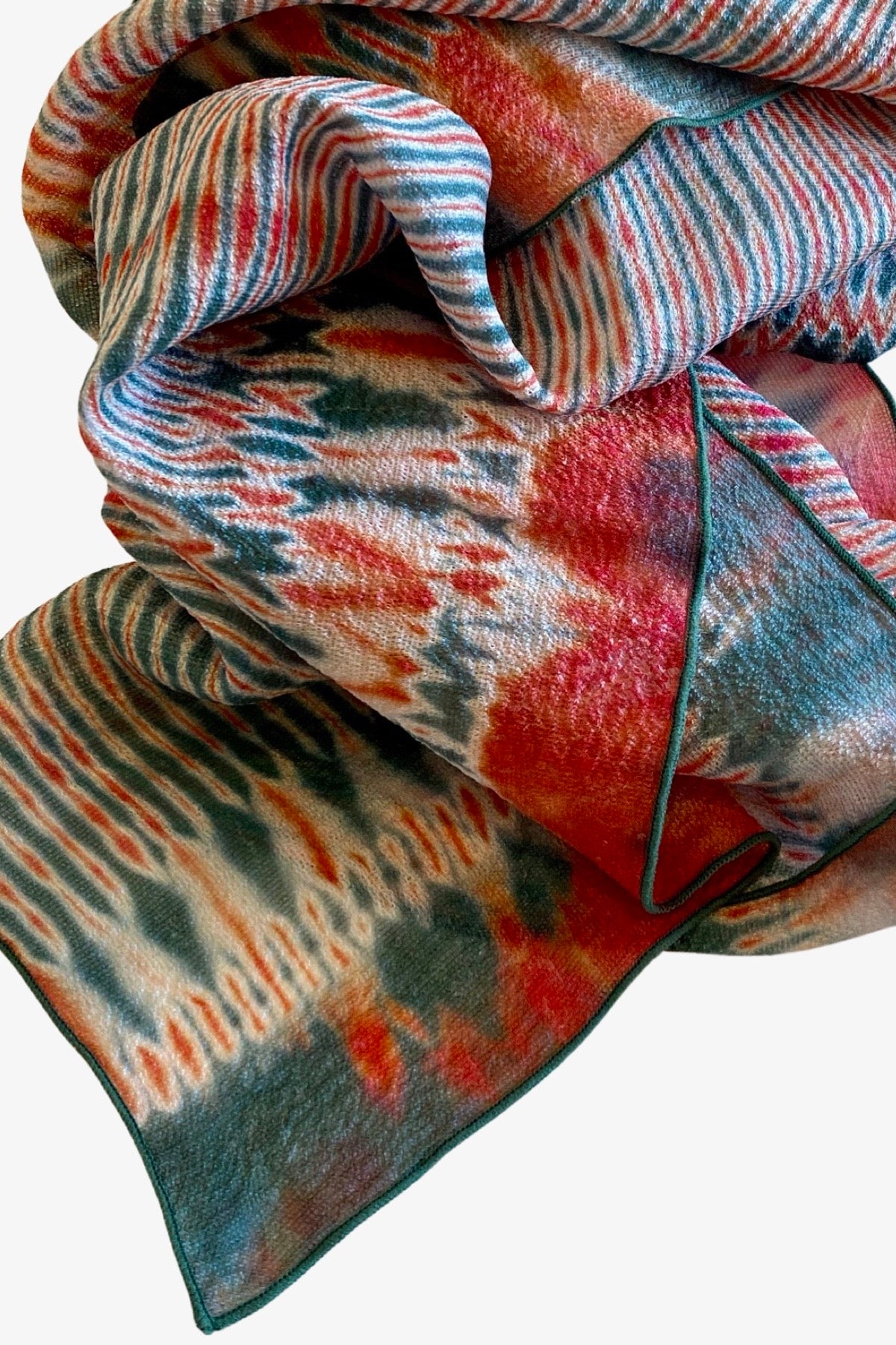 Shibori Dyed Silk Scarf in Cardinal