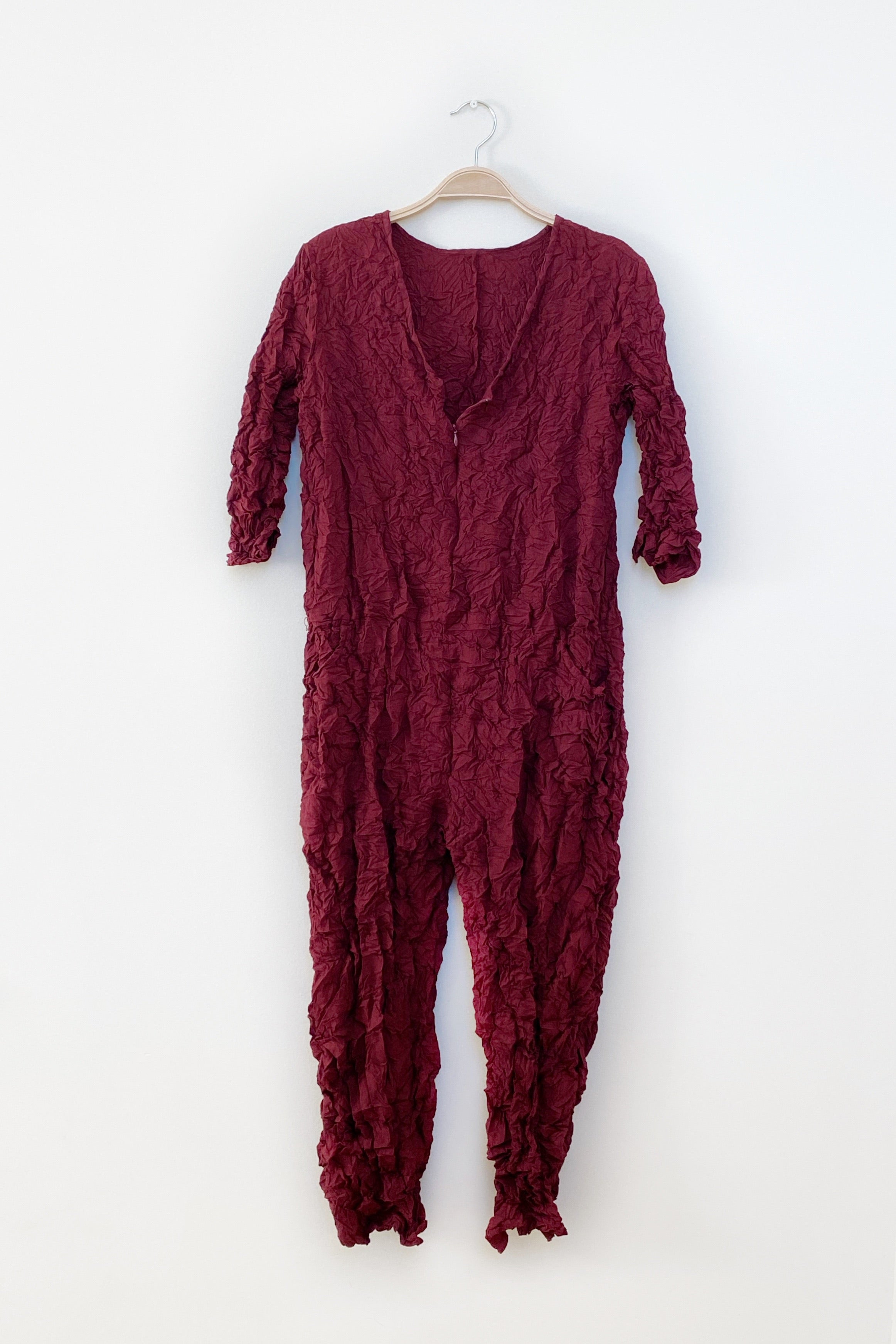 Burgundy boiler suit on sale