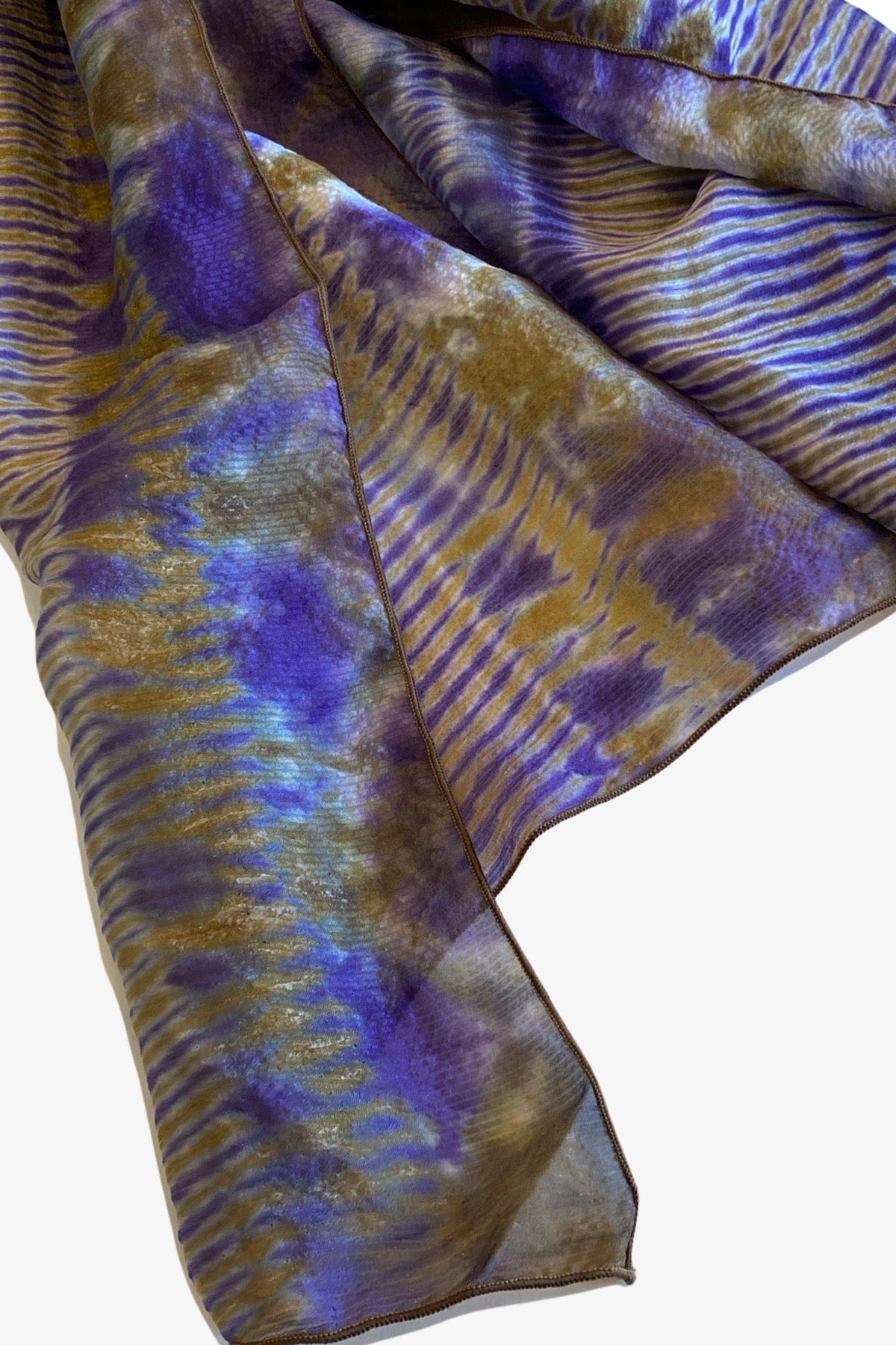 Shibori Dyed Silk Scarf in Prince